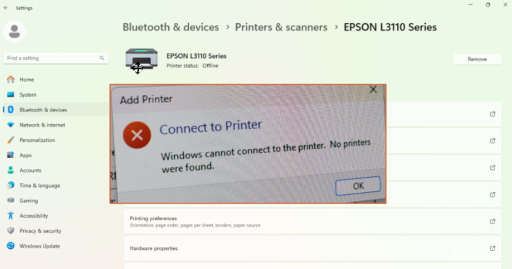 Epson Printer Not Showing up on Computer